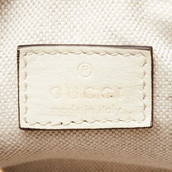 Gucci White Leather Vintage Web Small Attache Crossbody Bag - Picture 10 of 12